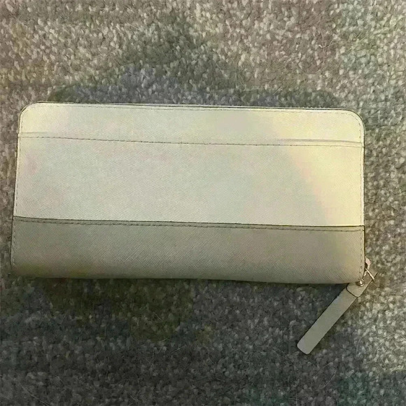 Kate Spade Women's Beige Zip-Around Wallet Saffiano Leather - Picture 5 of 9